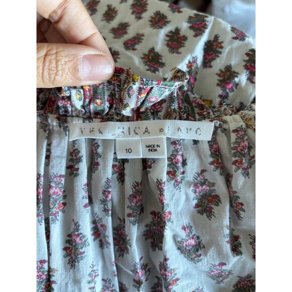 Veronica Beard Amoura Cotton Print Swing Dress - Picture 4 of 5